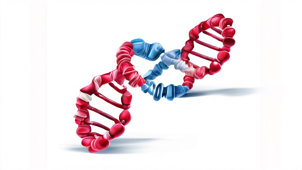 Diagram yang menunjukkan struktur DNA, gen, dan genom, termasuk penjelasan tentang hubungan antara ketiganya