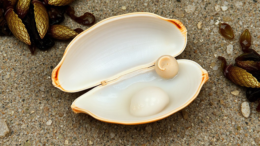 Seekor kerang dengan cangkang terbuka