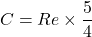 \[ °C = °Re \times \frac{5}{4} \]