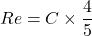 \[ °Re = °C \times \frac{4}{5} \]