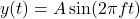 y(t) = A \sin(2 \pi f t)