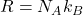 R = N_A k_B