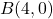 B (4, 0)