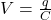 V = \frac{q}{C}