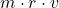 m \cdot r \cdot v