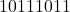 10111011