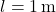 l = 1 \, \text{m}
