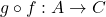 g \circ f : A \to C