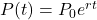 P(t) = P_0 e^{rt}