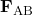 \mathbf{F}_{\text{AB}}