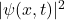 |\psi(x, t)|^2