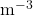 \text{m}^{-3}