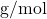 \text{g/mol}