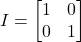 I = \begin{bmatrix} 1 & 0 \\ 0 & 1 \end{bmatrix}