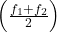 \left(\frac{f_1 + f_2}{2}\right)