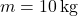 m = 10 \, \text{kg}