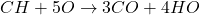 \[ C₃H₈ + 5O₂ \panah kanan 3CO₂ + 4H₂O \]
