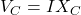 V_C = I X_C